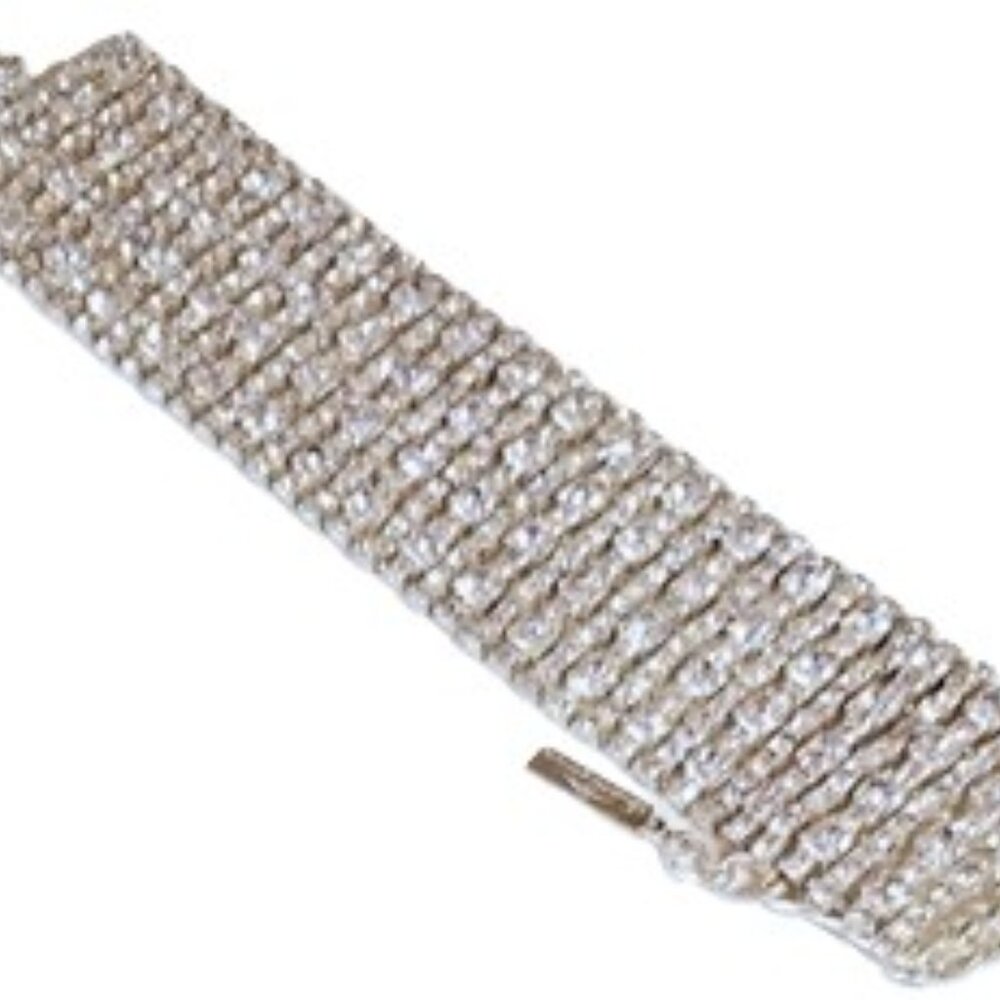 Silver Rhinestone Very Bright Bracelet - Picture 7 of 9